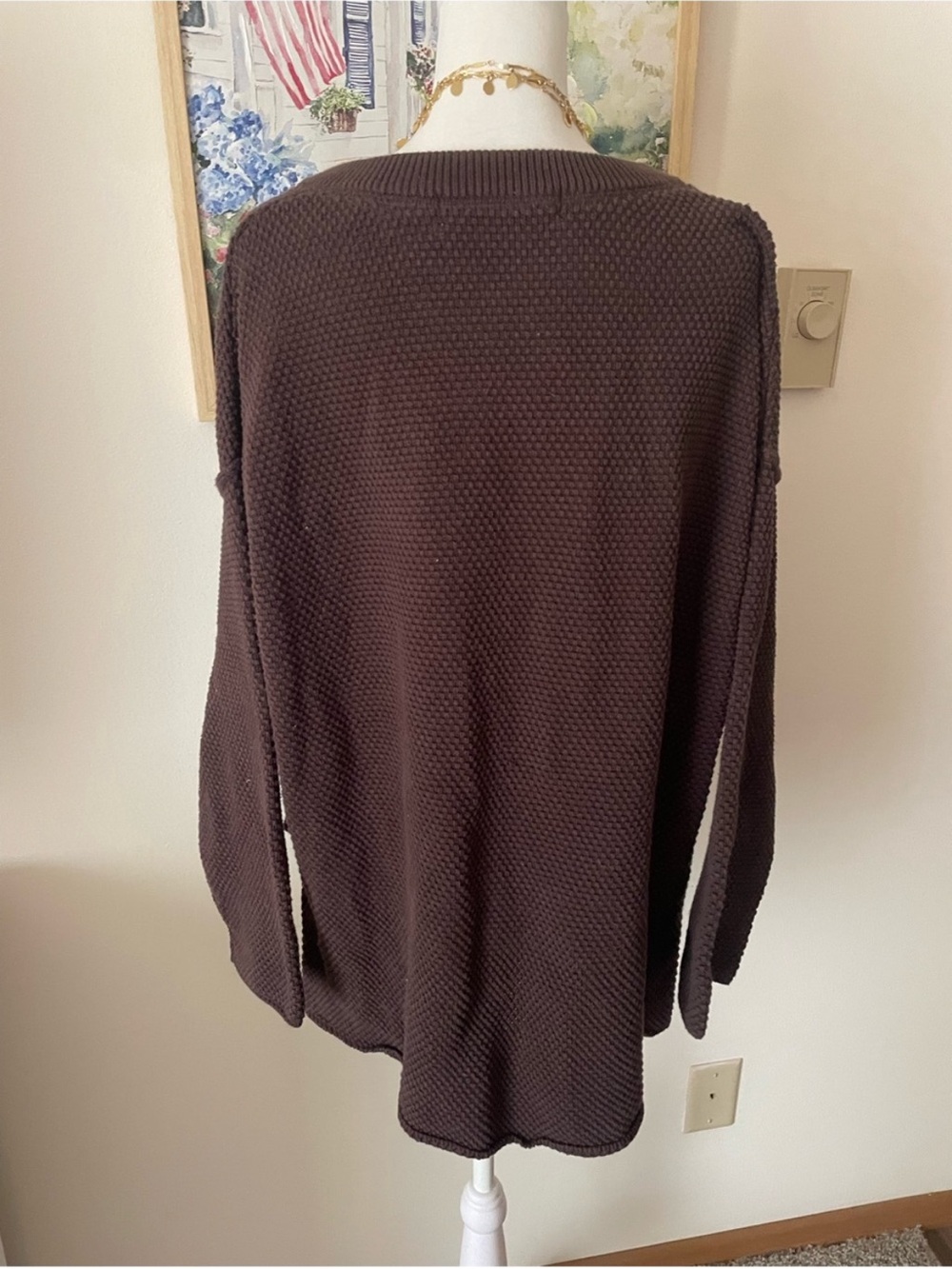 Free People Beach Hailee Henley Sweater & Pants Set in Hot Fudge Brown Large - Picture 8 of 11